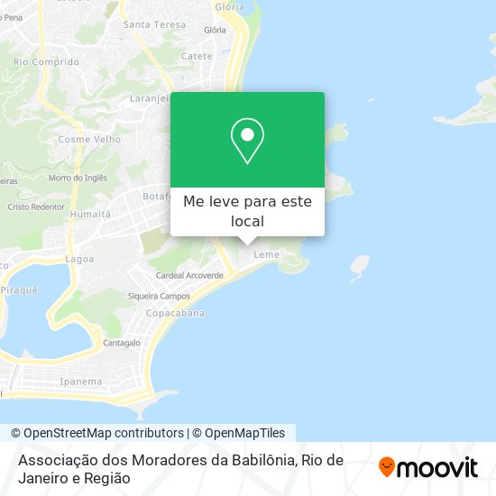 Associação dos Moradores da Babilônia mapa