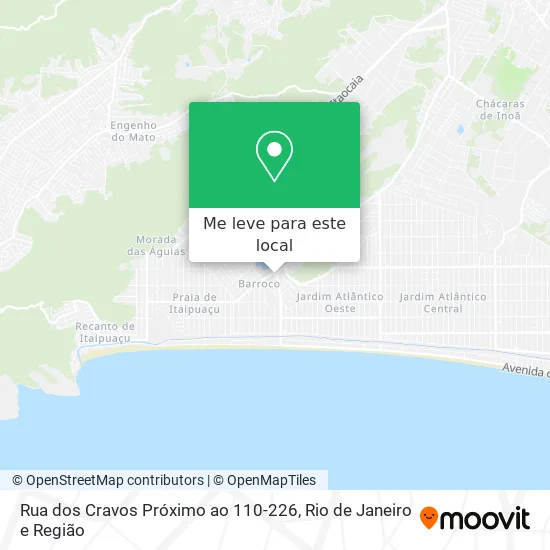 Rua dos Cravos Próximo ao 110-226 mapa