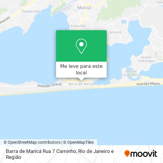 Barra de Maricá Rua 7 Caminho mapa