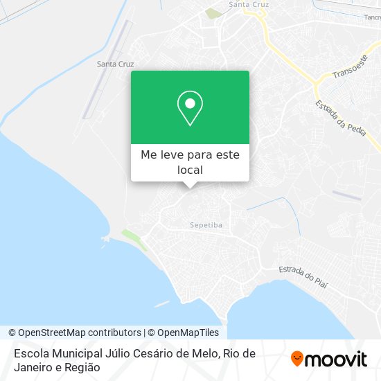 Escola Municipal Júlio Cesário de Melo mapa