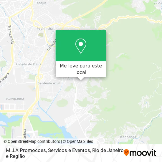 M.J.A Promocoes, Servicos e Eventos mapa