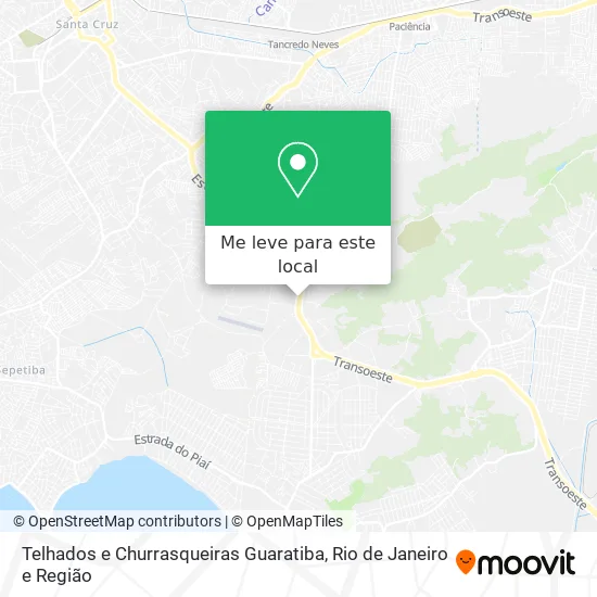 Telhados e Churrasqueiras Guaratiba mapa