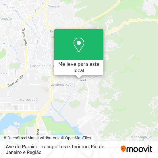 Ave do Paraiso Transportes e Turismo mapa