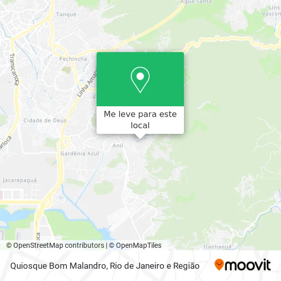 Quiosque Bom Malandro mapa