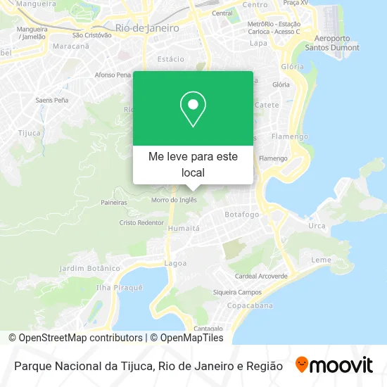 Parque Nacional da Tijuca mapa