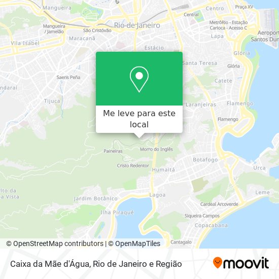 Caixa da Mãe d'Água mapa