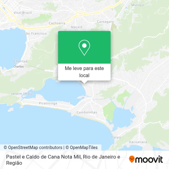 Pastel e Caldo de Cana Nota Mil mapa
