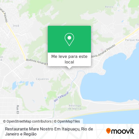 Restaurante Mare Nostro Em Itaipuaçu mapa