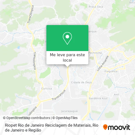 Riopet Rio de Janeiro Reciclagem de Materiais mapa