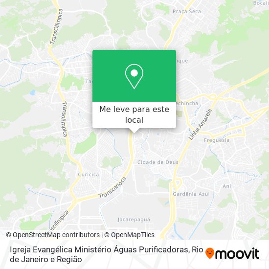 Igreja Evangélica Ministério Águas Purificadoras mapa
