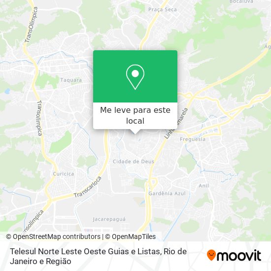 Telesul Norte Leste Oeste Guias e Listas mapa