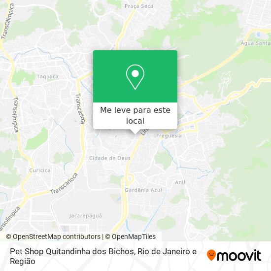 Pet Shop Quitandinha dos Bichos mapa