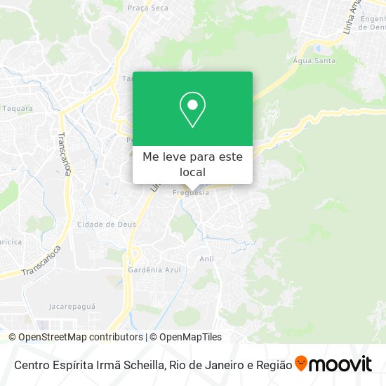 Centro Espírita Irmã Scheilla mapa
