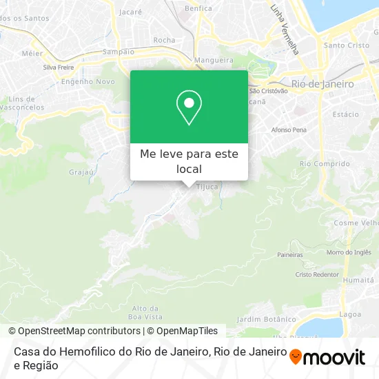 Casa do Hemofilico do Rio de Janeiro mapa