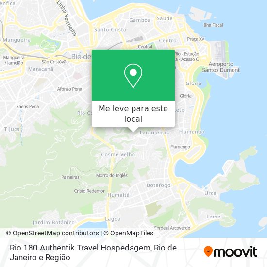 Rio 180 Authentik Travel Hospedagem mapa