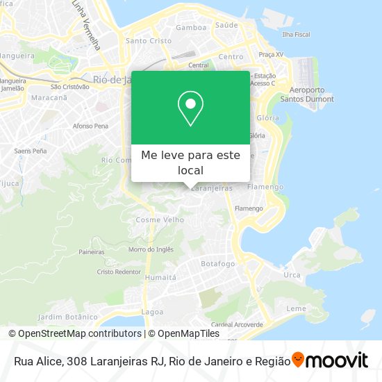 Rua Alice, 308 Laranjeiras RJ mapa