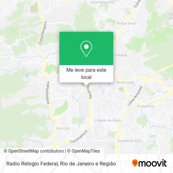 Radio Relogio Federal mapa