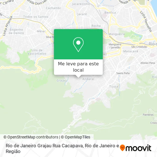 Rio de Janeiro Grajau Rua Cacapava mapa