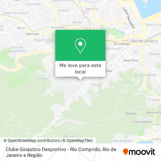 Clube Ginástico Desportivo - Rio Comprido mapa