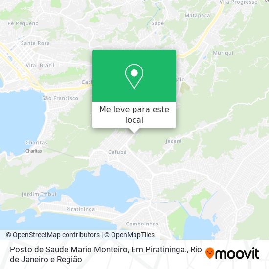 Posto de Saude Mario Monteiro, Em Piratininga. mapa