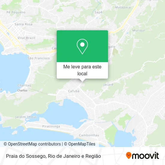 Praia do Sossego mapa