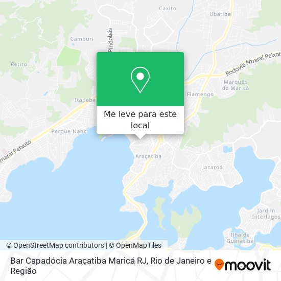 Bar Capadócia Araçatiba Maricá RJ mapa