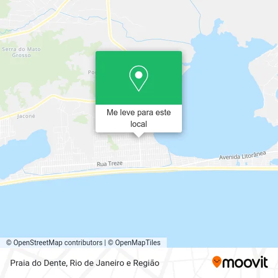 Praia do Dente mapa