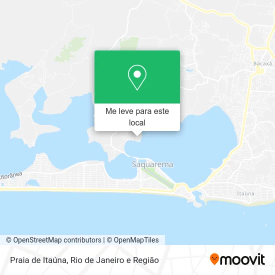 Praia de Itaúna mapa