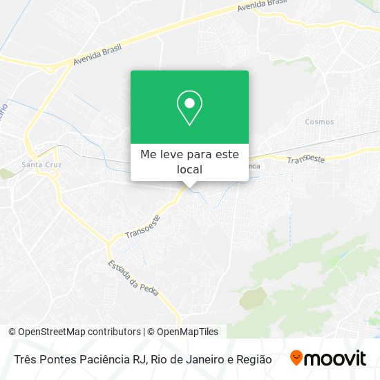 Três Pontes Paciência RJ mapa