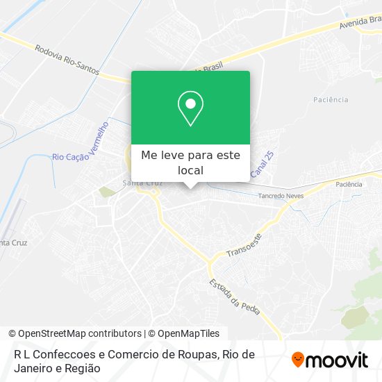 R L Confeccoes e Comercio de Roupas mapa