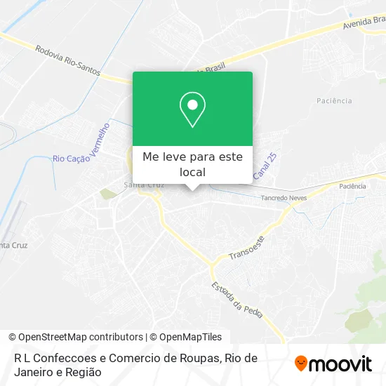 R L Confeccoes e Comercio de Roupas mapa