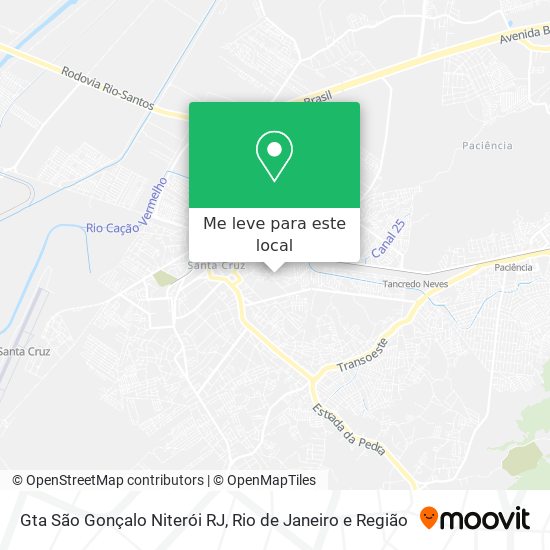 Gta São Gonçalo Niterói RJ mapa