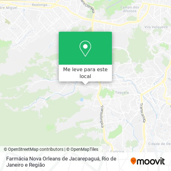 Farmácia Nova Orleans de Jacarepaguá mapa