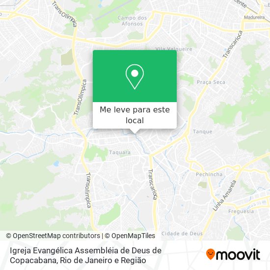 Igreja Evangélica Assembléia de Deus de Copacabana mapa