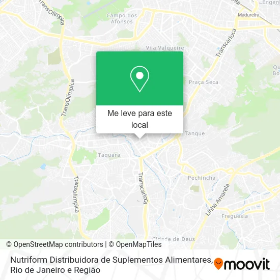 Nutriform Distribuidora de Suplementos Alimentares mapa