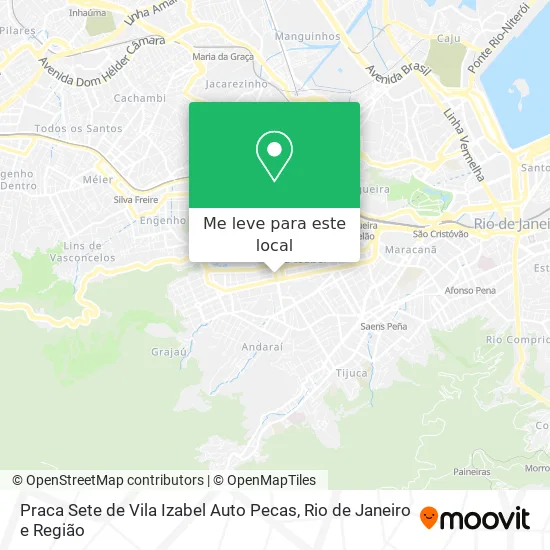 Praca Sete de Vila Izabel Auto Pecas mapa