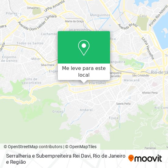 Serralheria e Subempreiteira Rei Davi mapa