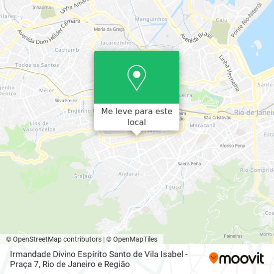 Irmandade Divino Espírito Santo de Vila Isabel - Praça 7 mapa