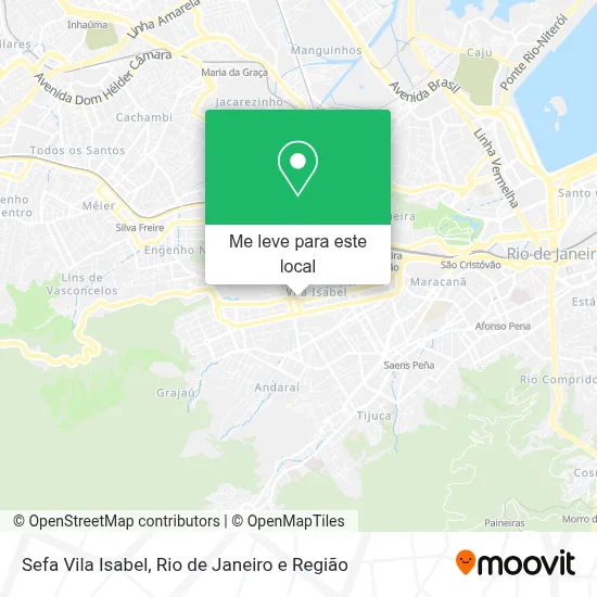 Sefa Vila Isabel mapa