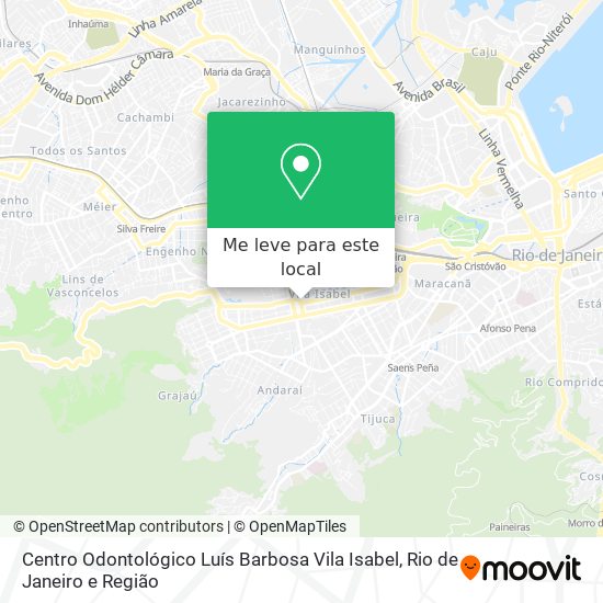 Centro Odontológico Luís Barbosa Vila Isabel mapa