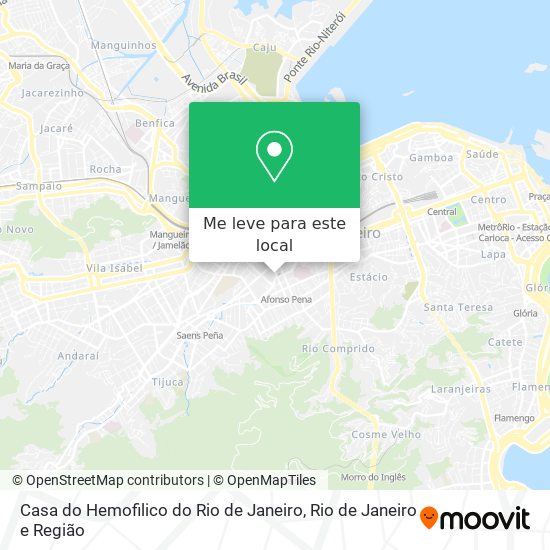 Casa do Hemofilico do Rio de Janeiro mapa