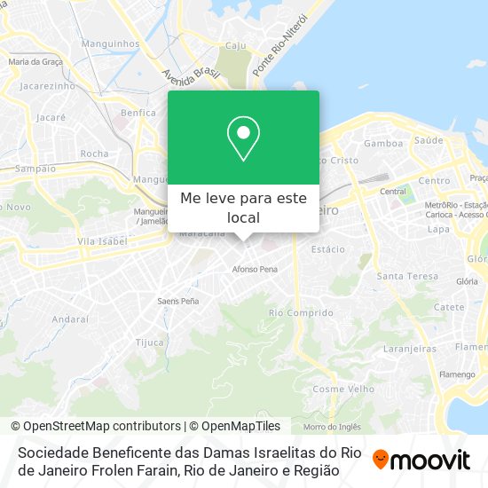 Sociedade Beneficente das Damas Israelitas do Rio de Janeiro Frolen Farain mapa