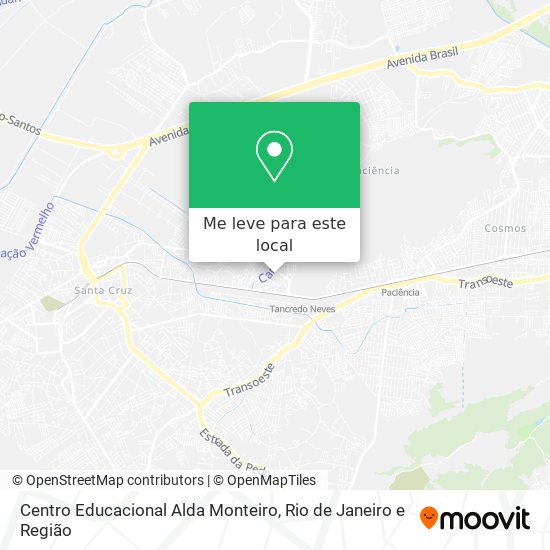 Centro Educacional Alda Monteiro mapa