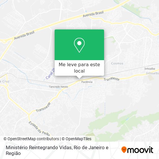 Ministério Reintegrando Vidas mapa