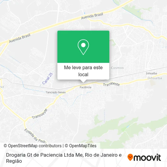 Drogaria Gt de Paciencia Ltda Me mapa