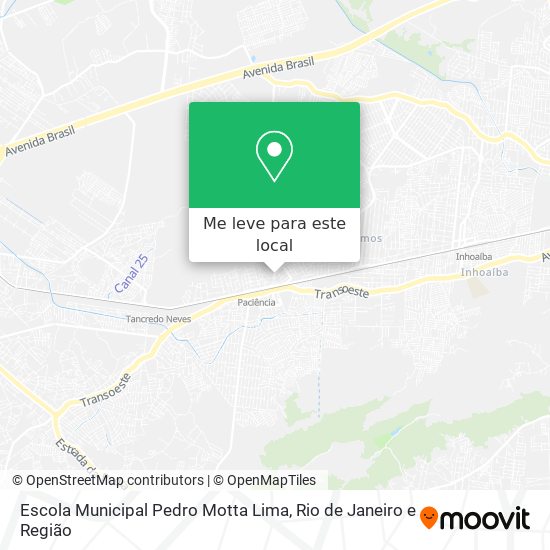 Escola Municipal Pedro Motta Lima mapa