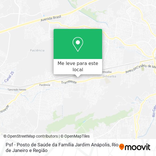 Psf - Posto de Saúde da Família Jardim Anápolis mapa