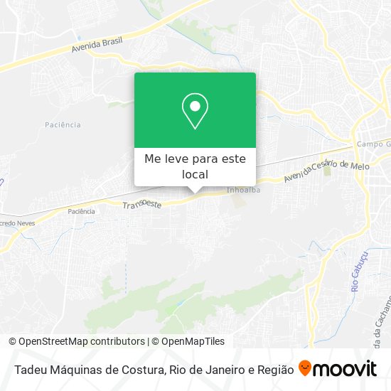 Tadeu Máquinas de Costura mapa