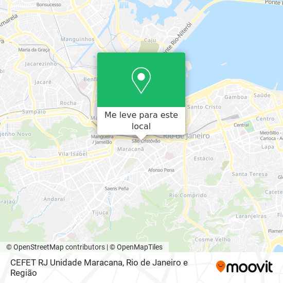 CEFET RJ Unidade Maracana mapa