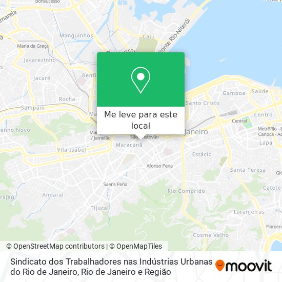 Sindicato dos Trabalhadores nas Indústrias Urbanas do Rio de Janeiro mapa